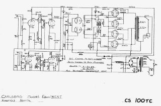 Carlsbro CS100 TC schematic circuit diagram